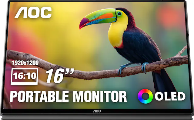 AOC
1920x1200 16:10 16" PORTABLE MONITOR OLED