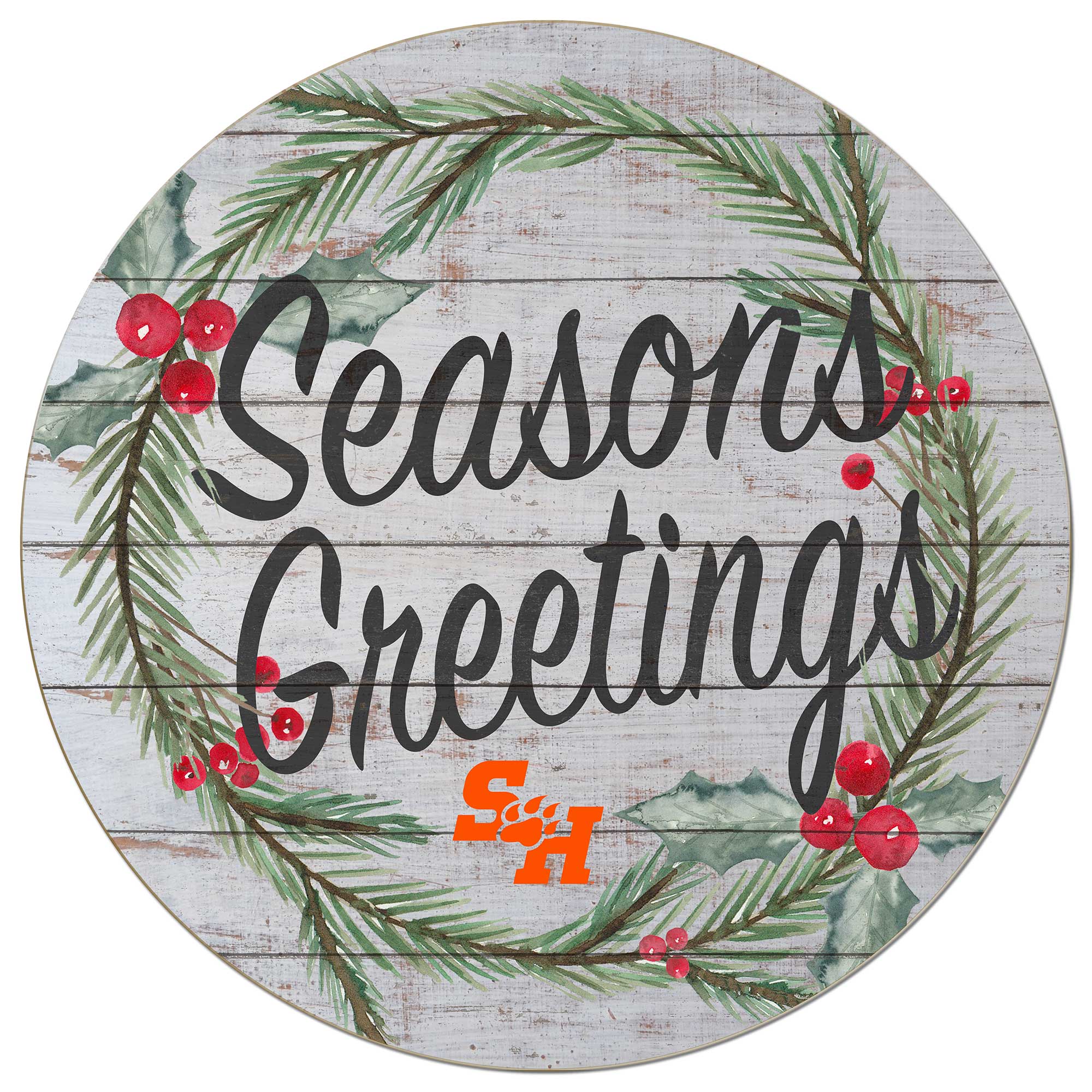 Jardine - Sam Houston State Bearkats 20'' x 20'' Season's Greetings Circle - White