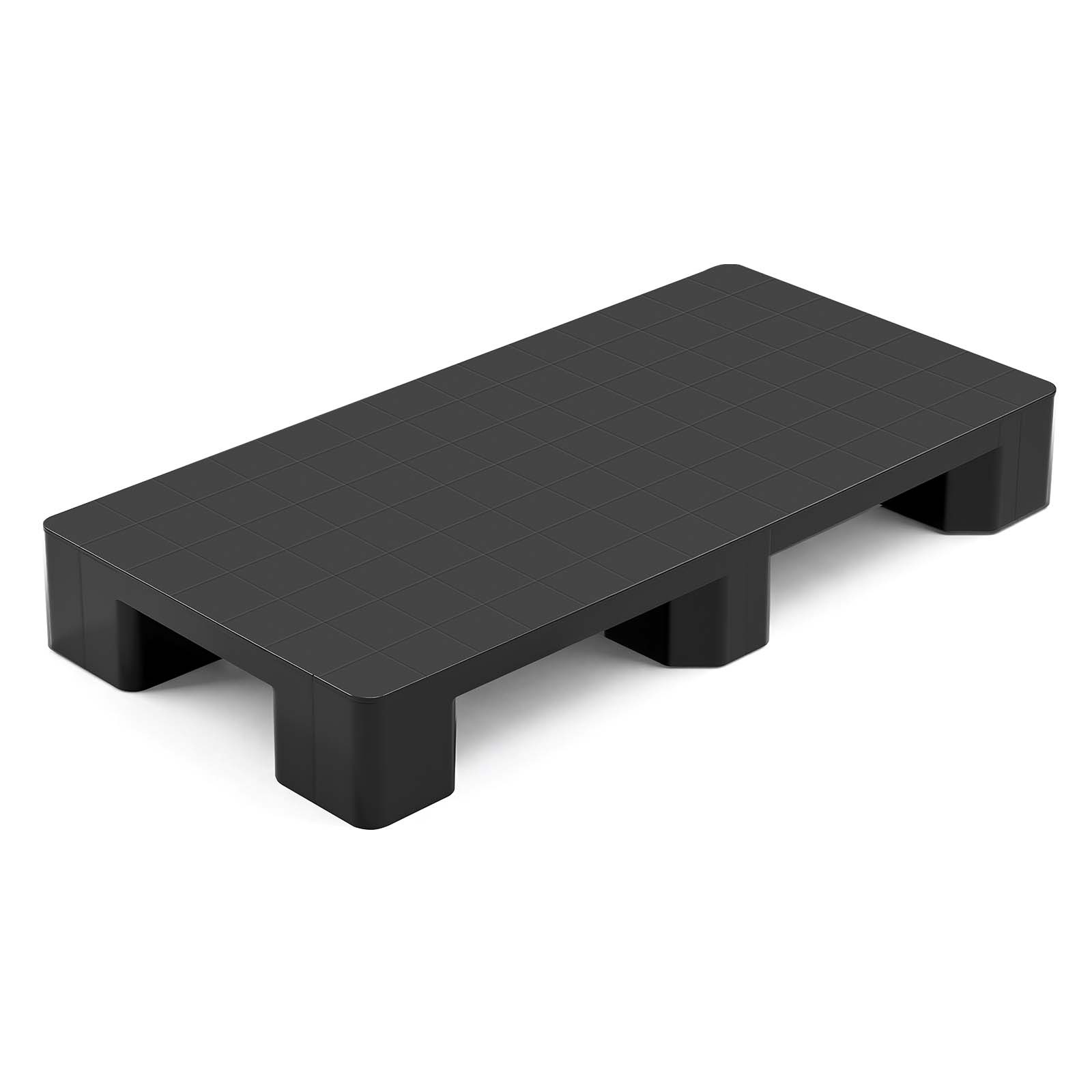 Front. VEVOR - Plastic Pallet, 1 Pc Plastic Pallet for Basement Storage, Lightweight Waterproof Floor Storage Pad for Indoor Outdoor - Black.