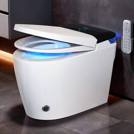Koligey - Luxury Smart Toilet with Bidet, Heated Bidet Seat, Warm Water & Dryer - White