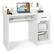 Front. Costway - Costway 22" Wide Computer Desk Writing Study Laptop Table w/ Drawer & Keyboard Tray - White.