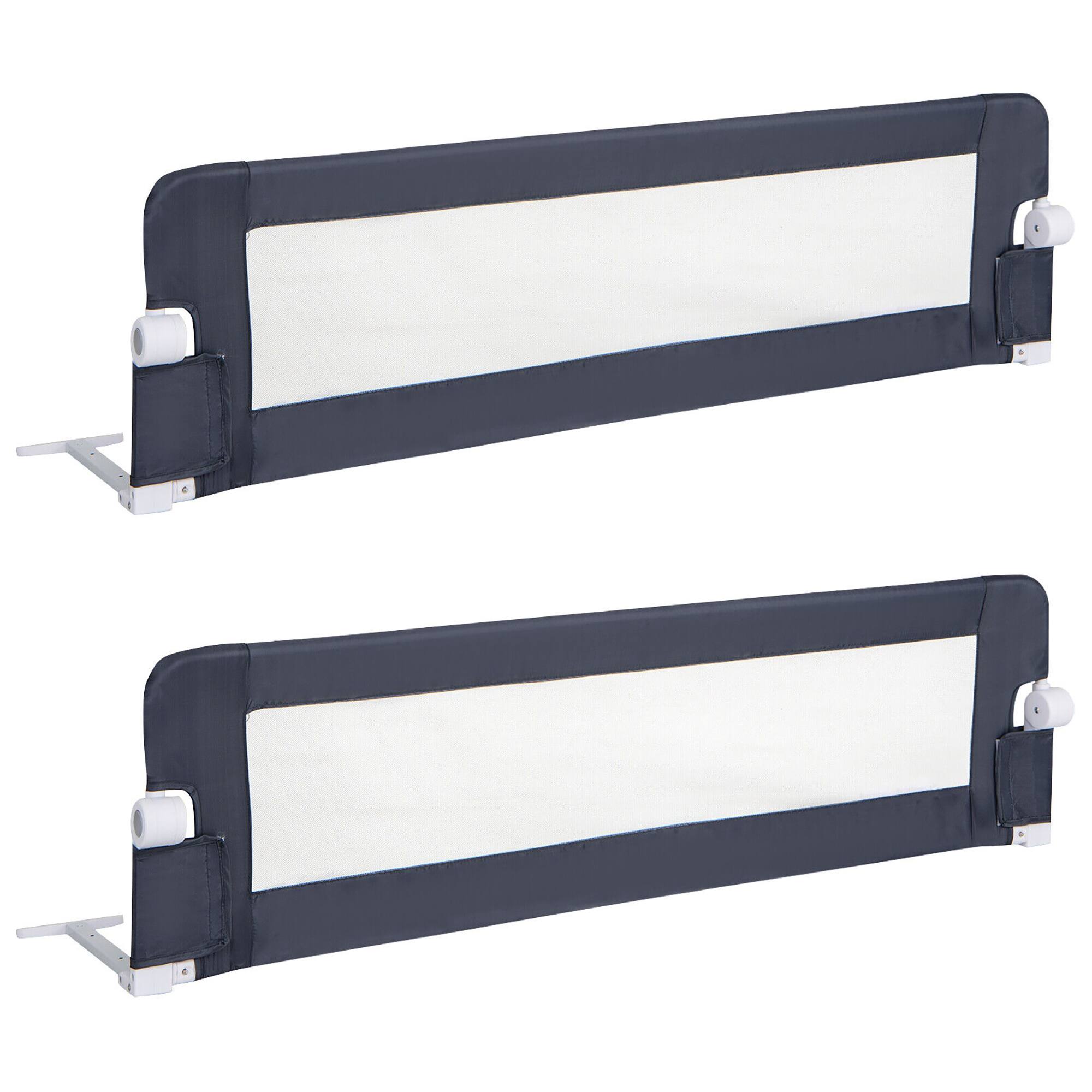Gymax - Bed Rail Guard for Toddlers 60'' & for Crib Twin Double Queen & King Size Bed Grey - Gray price history on PriceWatchPro