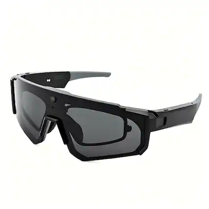 Front. PRIMEPLUS - Sports Cycling Smart Glasses with 8MP Camera Video Recording Eyeglasses Music Player AI Smart Glasses - Black.