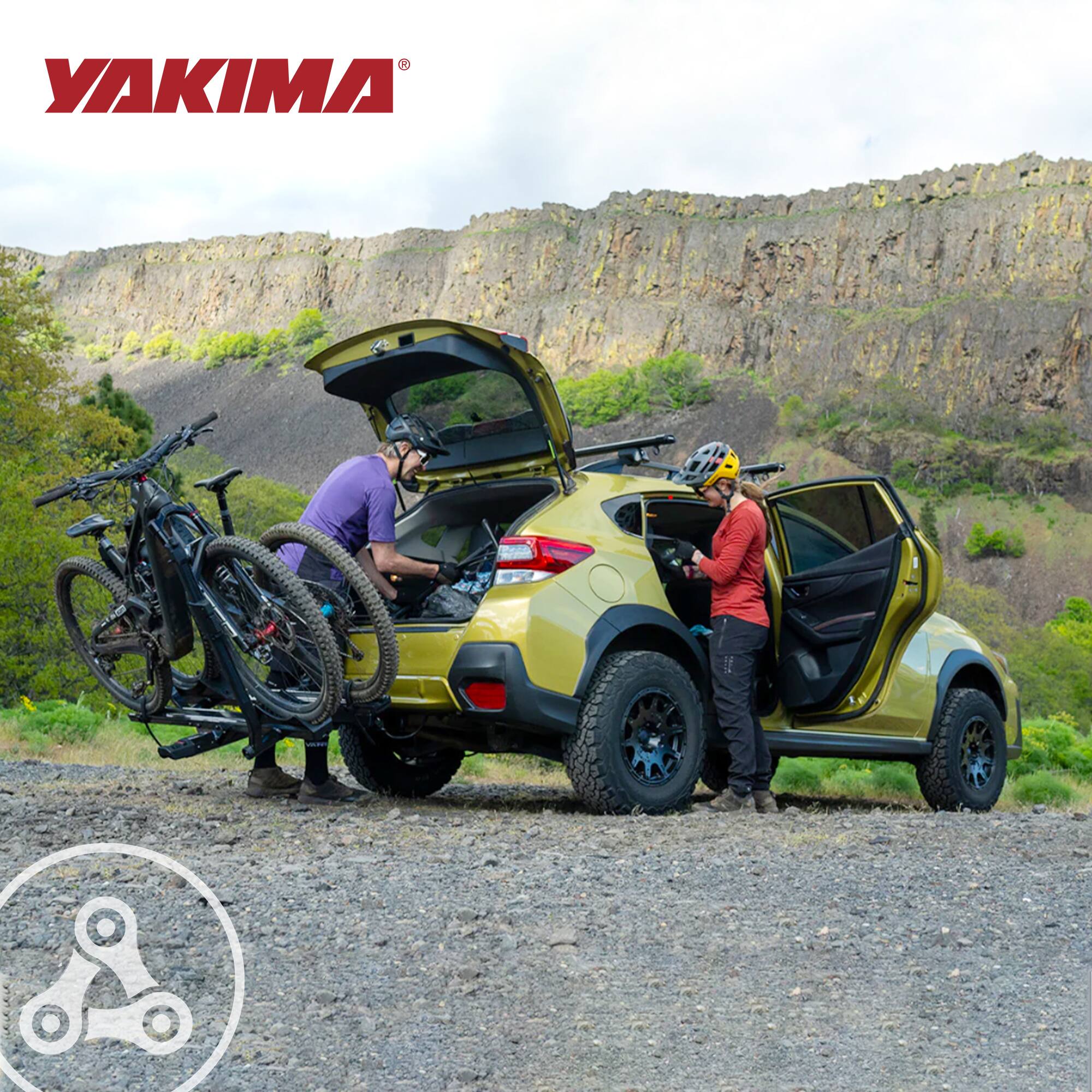 Alt View 4. Yakima - Yakima StageTwo Premium 4 Bike Tray Hitch Bike Rack Compatible w/ 52" Wheelbases - Anthracite.