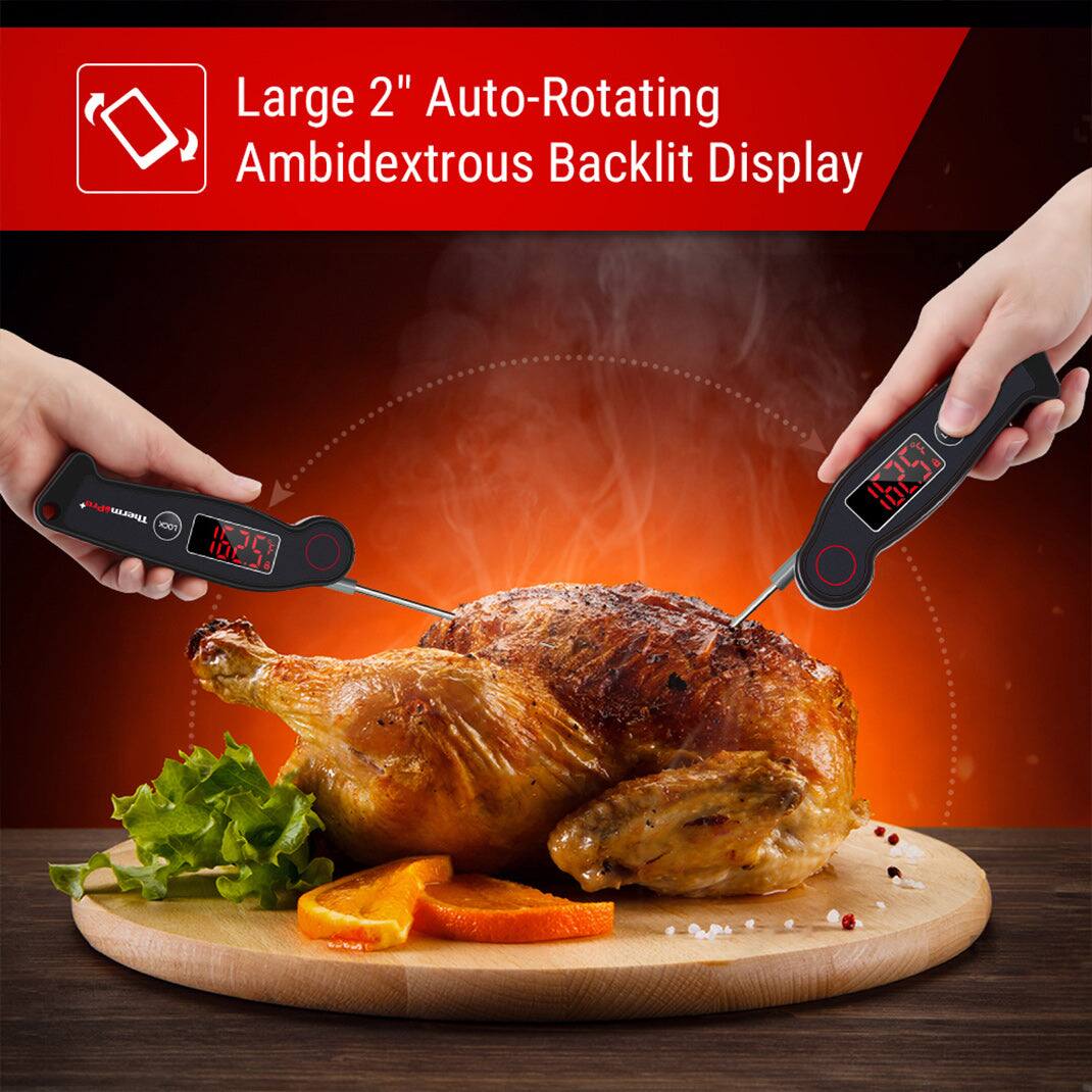 Large 2" Auto-Rotating Ambidextrous Backlit Display