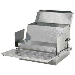 Pawhut - lbs Capacity Automatic Chicken Poultry Feeder with a Galvanized Steel and Aluminium Build - Silver