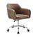 Front. Linon Home Décor - Carvel Faux Leather Height-Adjustable Office Chair - Brown.