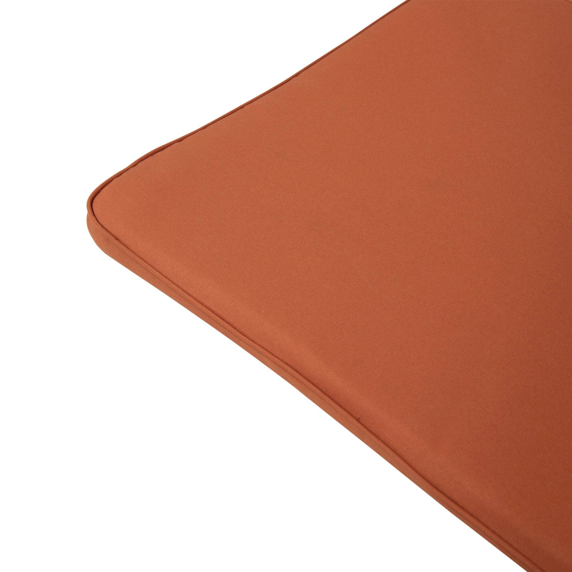 Alt View 8. Ecooso - Outdoor Chaise Lounge Cushion with Water-Resistant Fabric, Removable Cover, Safety Zippers, Weather-Resistant Design - Orange.
