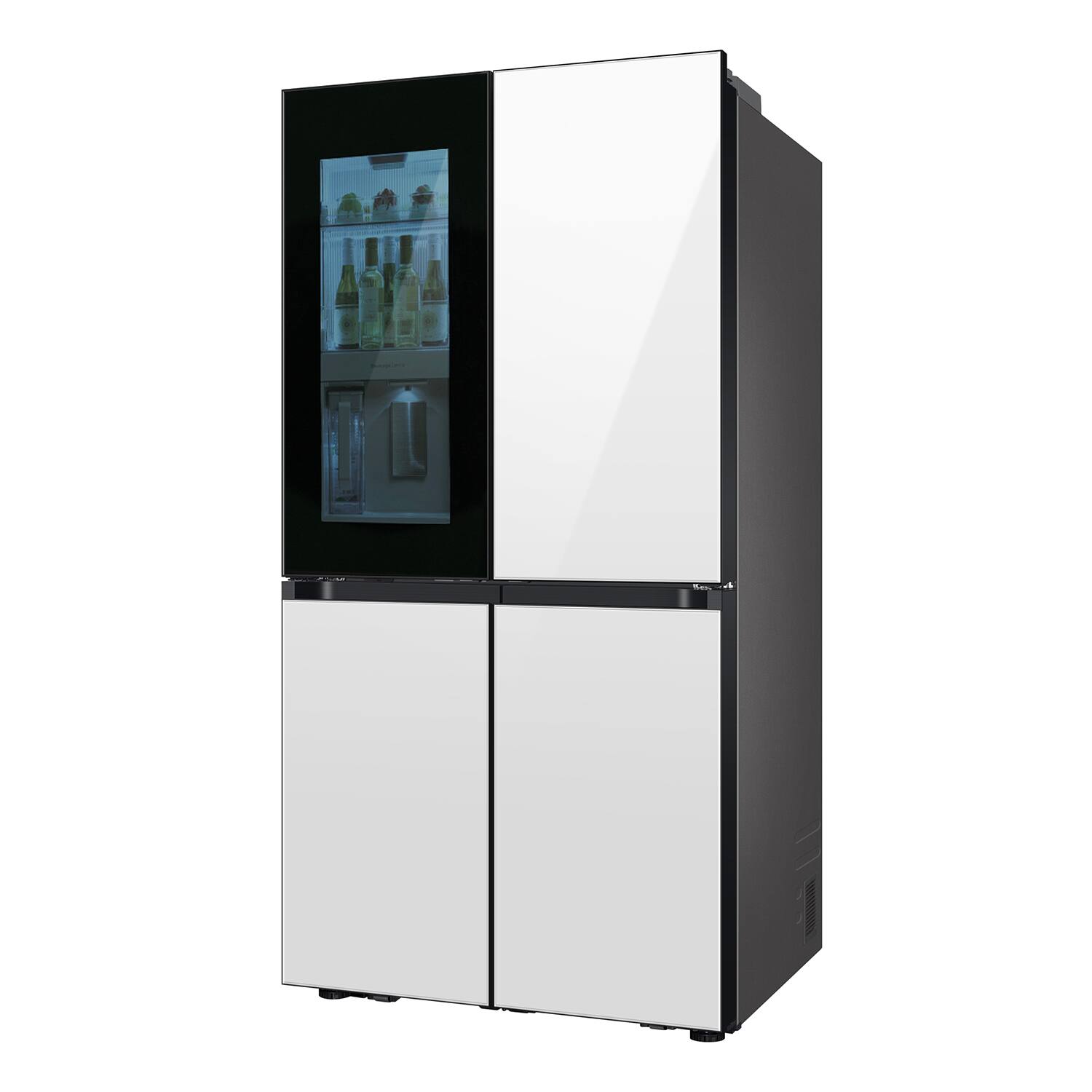 Alt View 21. Samsung - Bespoke 29 Cu. Ft. 4-Door Flex French Door Refrigerator with Auto Open Door - White Glass.