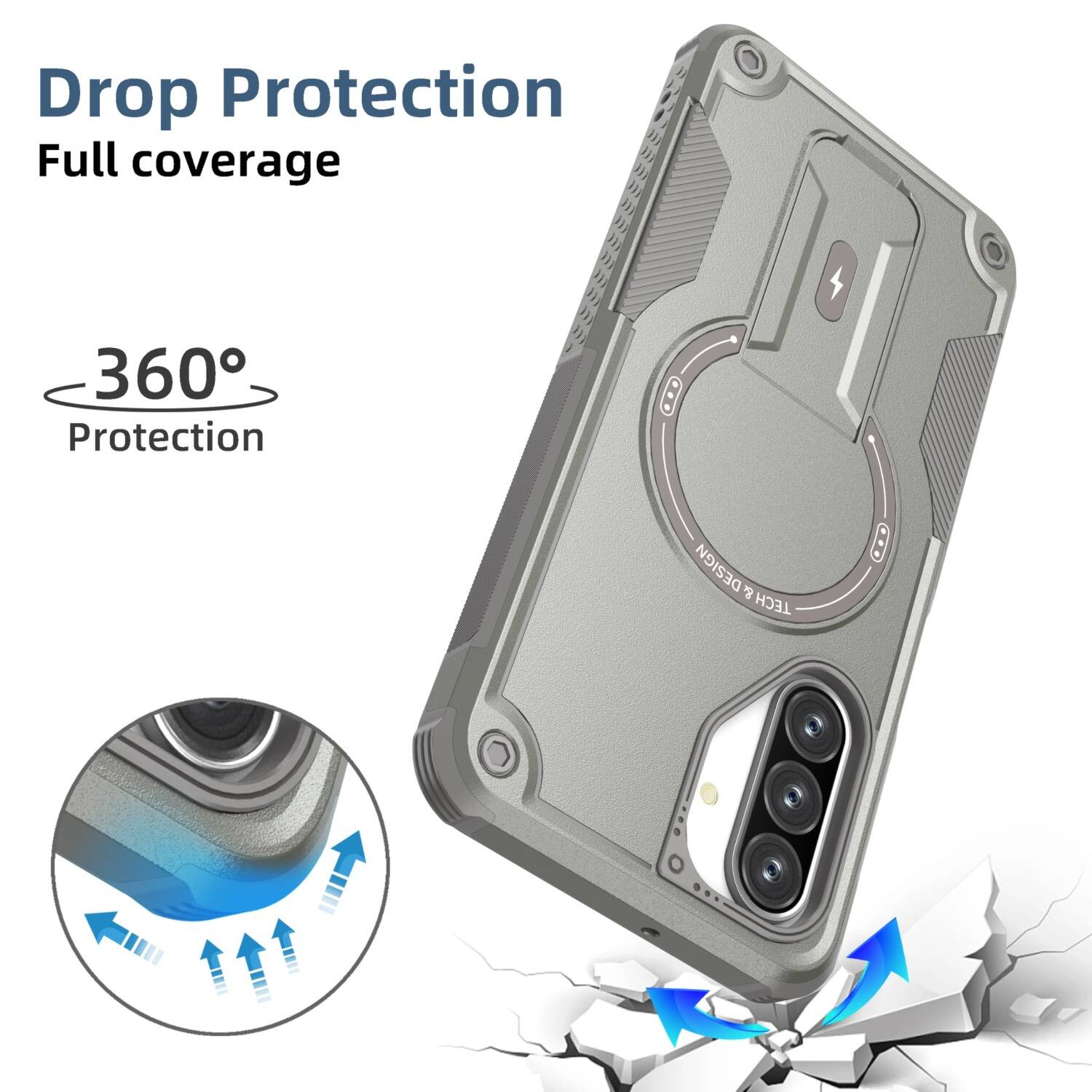 Drop Protection  
Full coverage  
360° Protection  
DESIGN & TECH