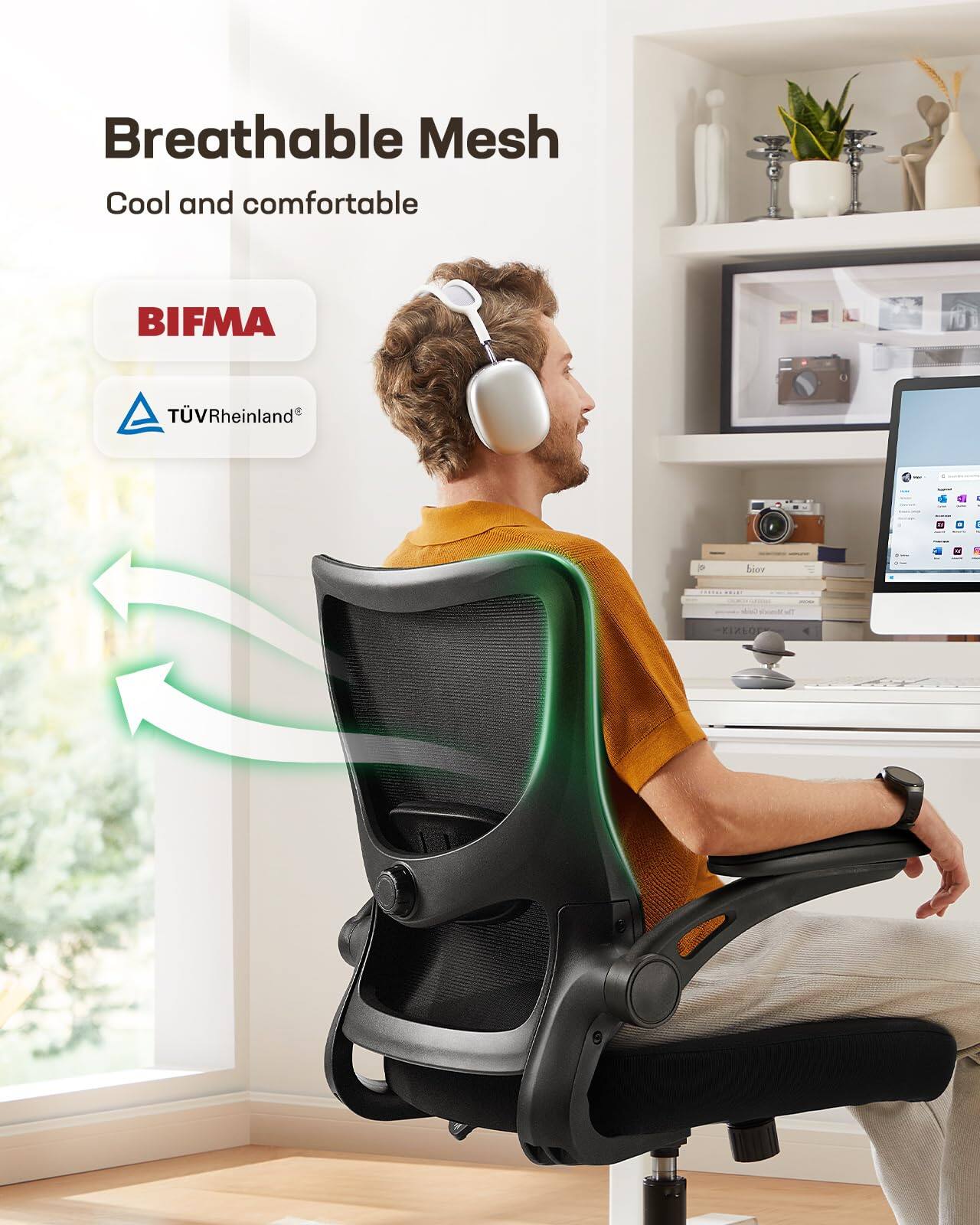 Breathable Mesh  
Cool and comfortable  

BIFMA  
TÜV Rheinland