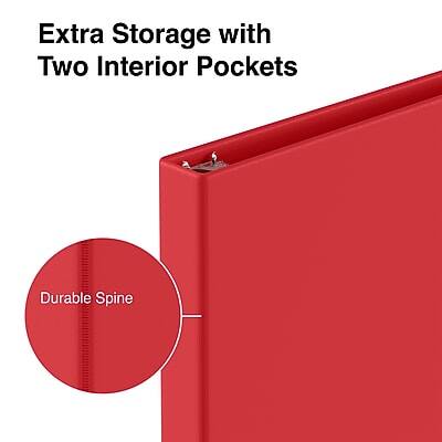 Extra Storage with Two Interior Pockets  
Durable Spine