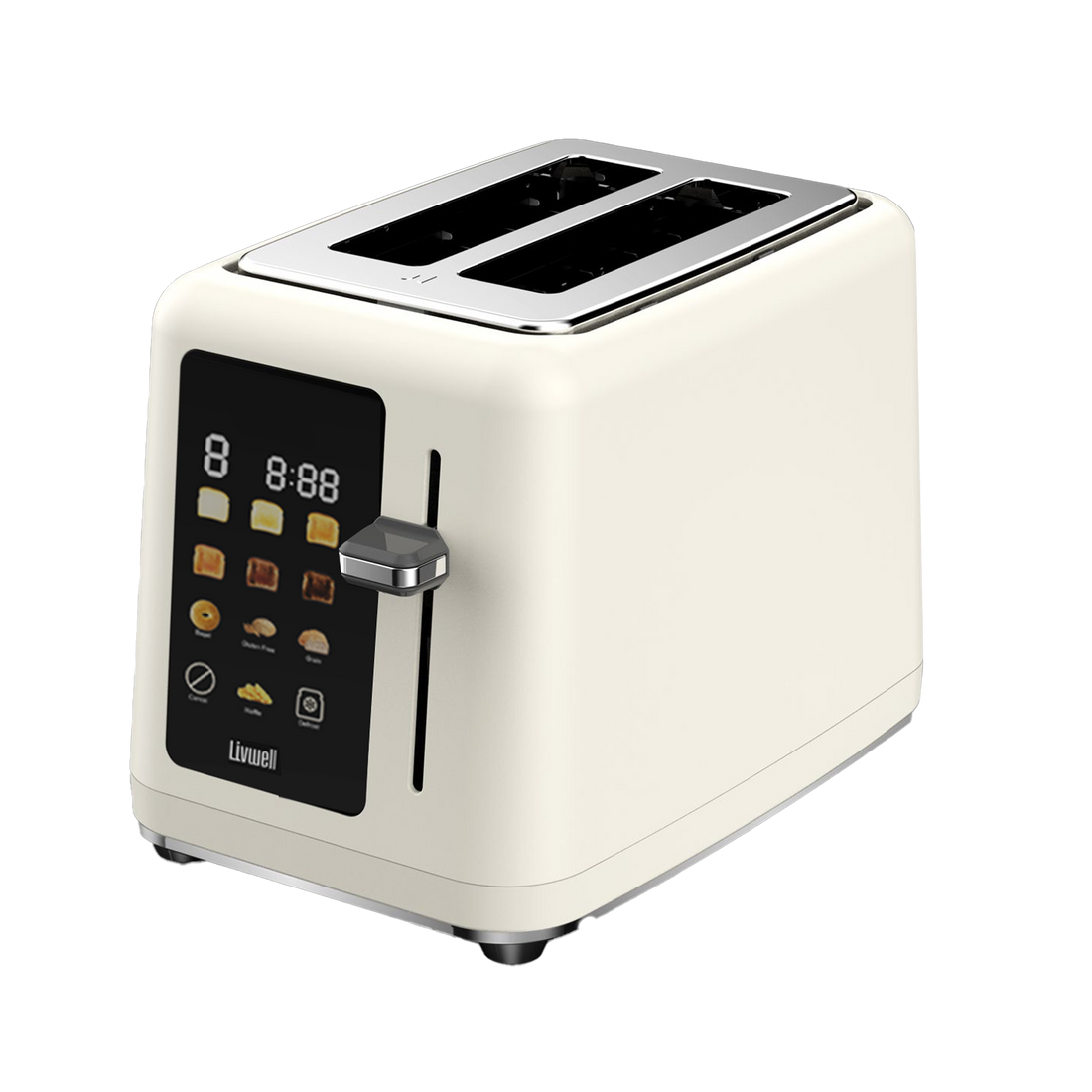 Livwell - 2-Slice Smart Touch Toaster - Matte Cream