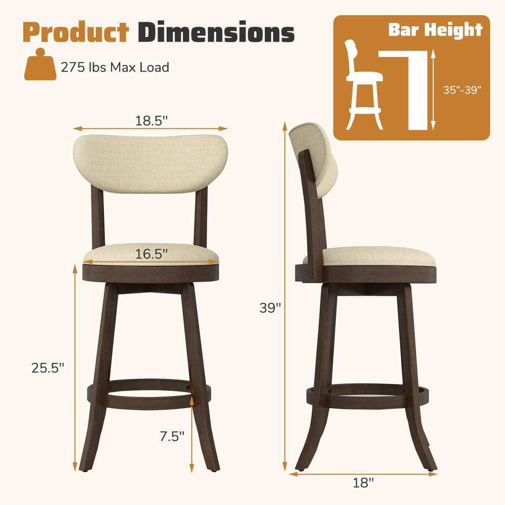 Product Dimensions  
275 lbs Max Load  
18.5"  
Bar Height  
35"-39"  
16.5"  
25.5"  
7.5"  
18"