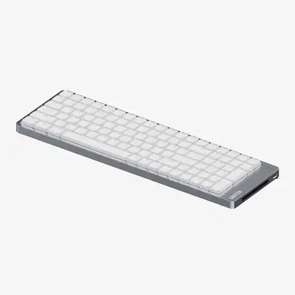 Front. Lofree - Lofree Flow2 100-Key Triple-Mode Low-Profile Wireless Mechanical Keyboard with Void Silent Linear Switches - White.