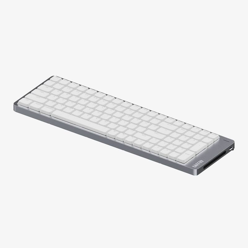 Front. Lofree - Lofree Flow2 100-Key Triple-Mode Low-Profile Wireless Mechanical Keyboard with Void Silent Linear Switches - White.