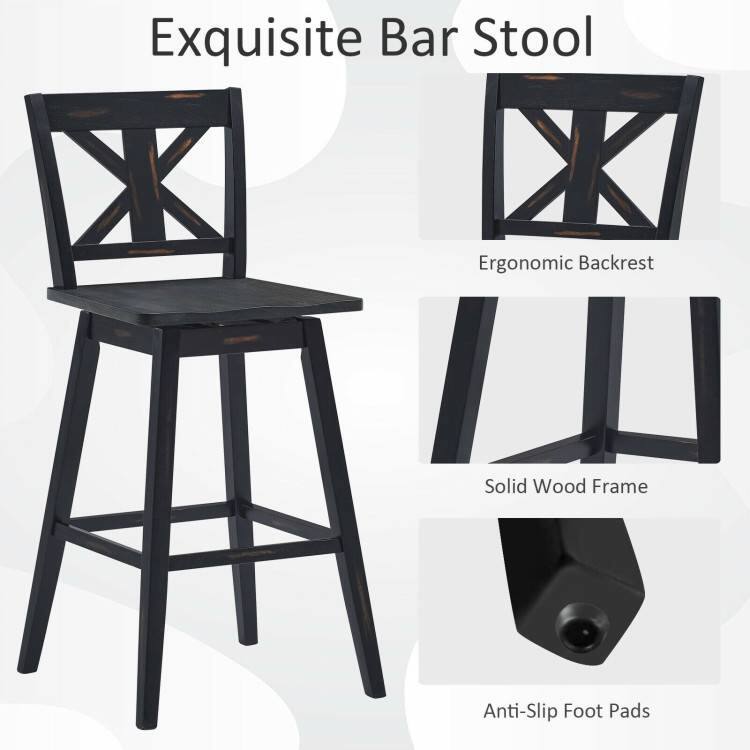 Exquisite Bar Stool

- Ergonomic Backrest
- Solid Wood Frame
- Anti-Slip Foot Pads