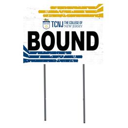 Jardine - College of New Jersey Lions 18" x 24" Bound Yard Sign - White