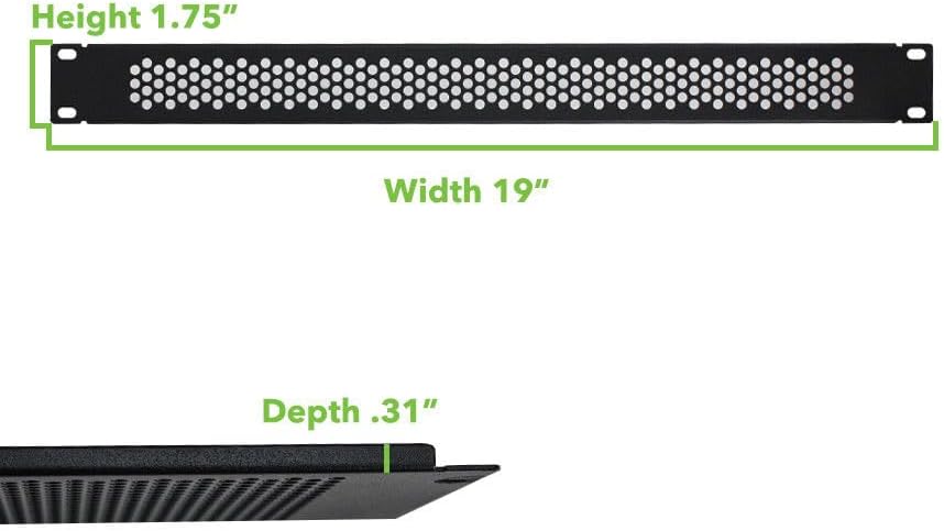 Height 1.75"  
Width 19"  
Depth .31"