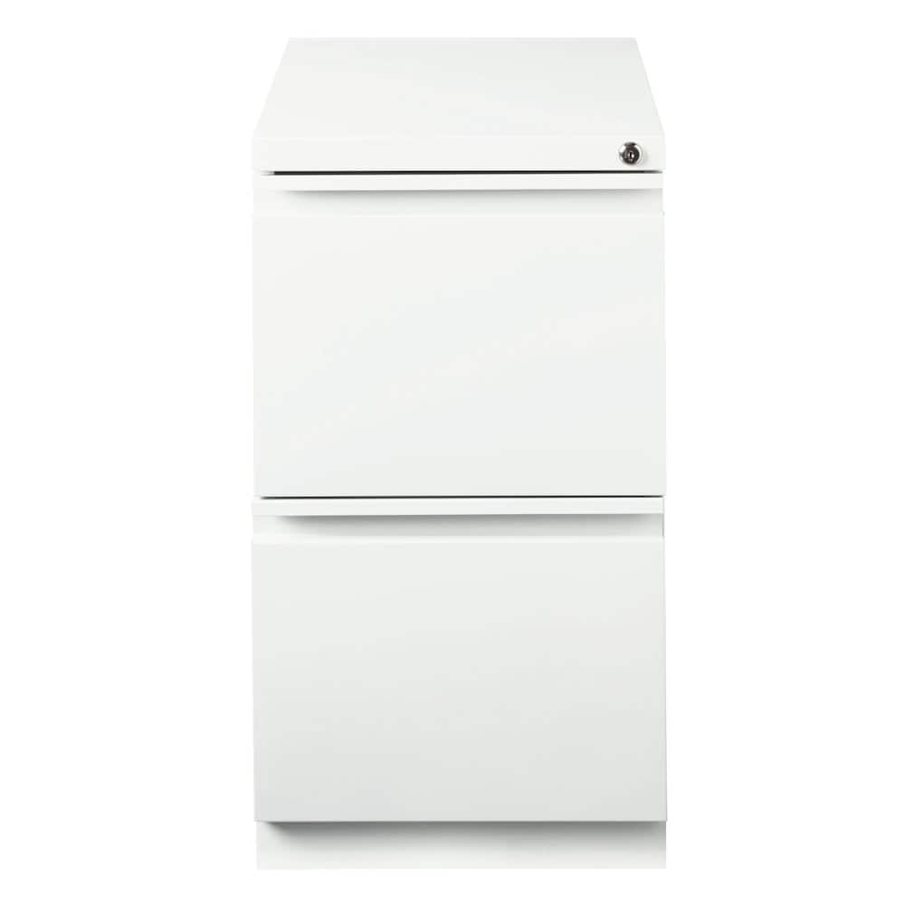 Hirsh - 20" Deep Mobile Pedestal File Cabinet 2 Drawer File-File - White
