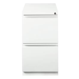 Hirsh - 20" Deep Mobile Pedestal File Cabinet 2 Drawer File-File - White