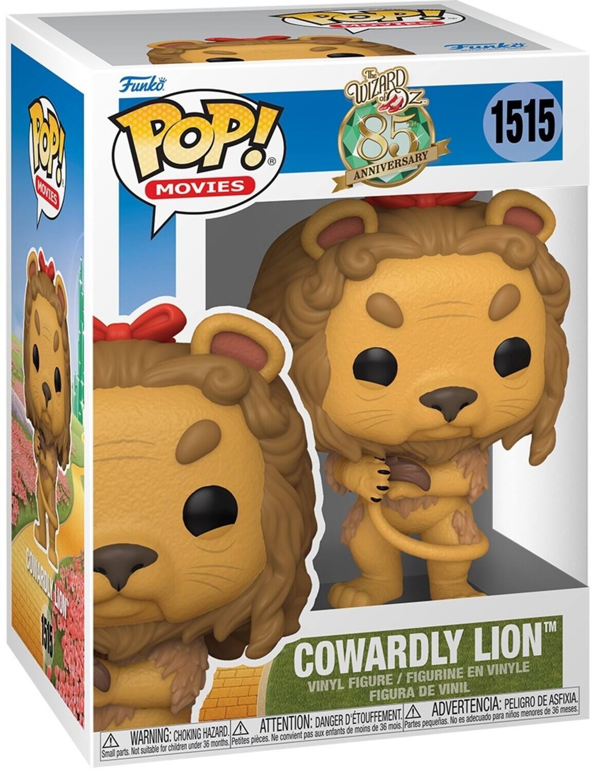 TOOP Tocky The Funko WIZARD - Oz ofl POP! 85 ANNIVERSARY MOVIES COWARDLY LION FIGURINE EN VINYLE FIGURE / VINYL DE VINIL FIGURA PELIGRO DE ASFIXIA. DANGER D'ÉTOUFFEMENT. ADVERTENCIA: para mios menores de 36 meses. ATTENTION: moins de 36 mois. Partes pequeras. WARNING: CHOKING HAZARD. aux enfants de 36 mois. Petites pieces. Ne convient pas children under 36 months Not sutable for Small parts.