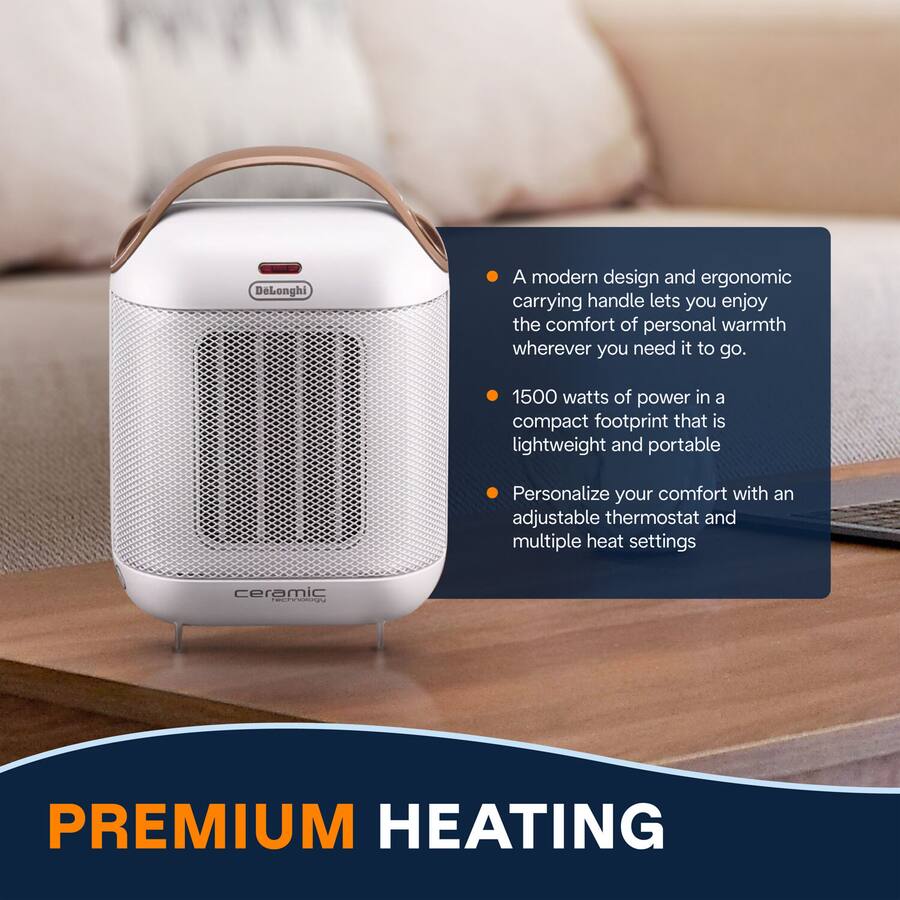J. Max Capsule De'Longhi Capsule 1500W Compact Ceramic Heater White - Best Buy
