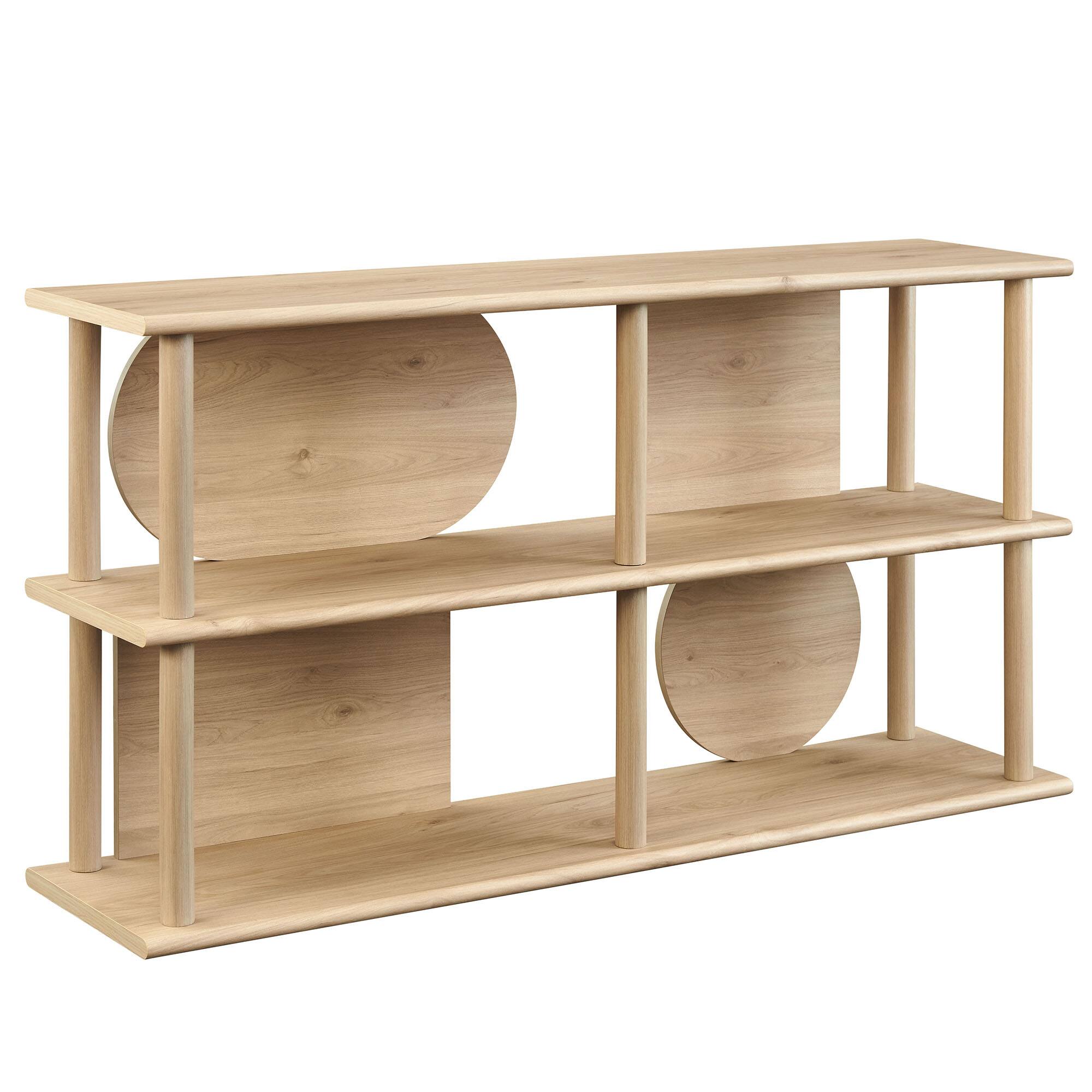 Angle. Modway - Zadie 55 Inch Console Table by Modway - Light Oak.