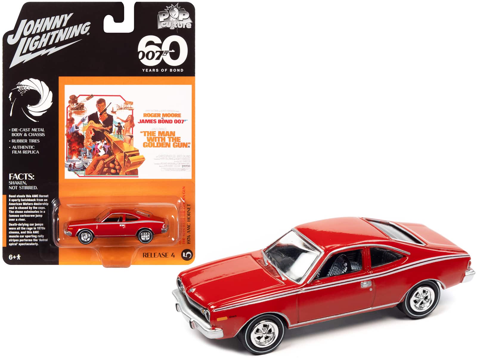 "1974 AMC Hornet Red 007 James Bond ""The Man with the Golden Gun"" (1974) Movie 1/64 Diecast Model Car by Johnny Lightning" price history on PriceWatchPro