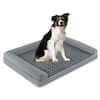 Front. Costway - Costway XL Sized Large Pet Bed with Orthopedic Egg Crate Foam Removable Washable Cover - Gray.