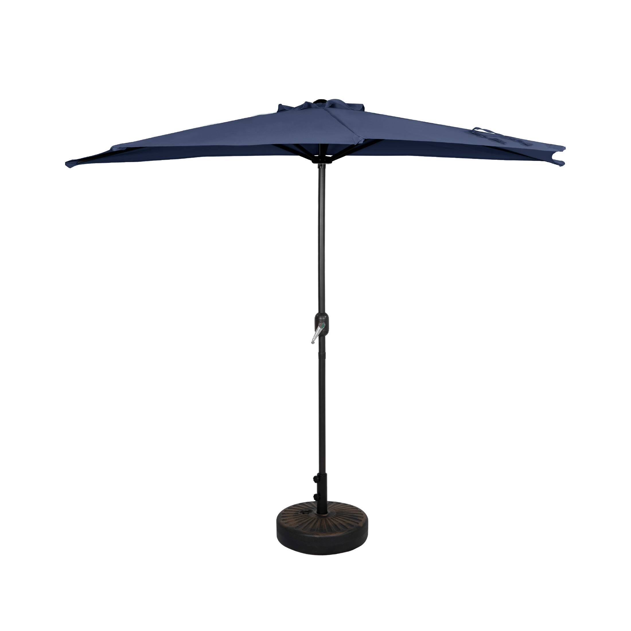 WestinTrends Lanai 9 ft. Aluminum Half Market Crank Lift Patio Umbrella ...