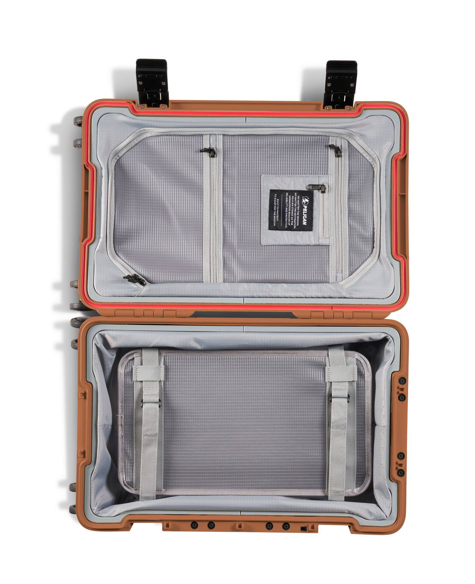 Back. Pelican - Pelican ATX Hardside 30" Large Checked Suitcase - Iron Clay.