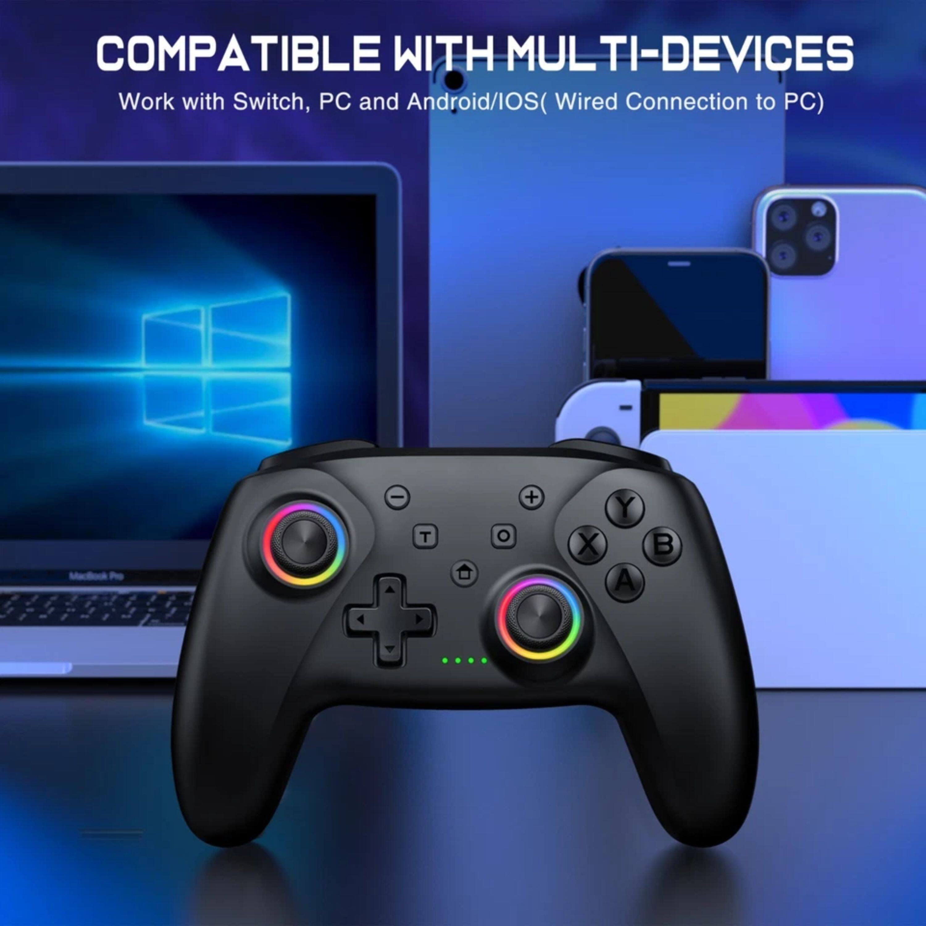 COMPATIBLE WITH MULTI-DEVICES  
Work with Switch, PC and Android/IOS (Wired Connection to PC)