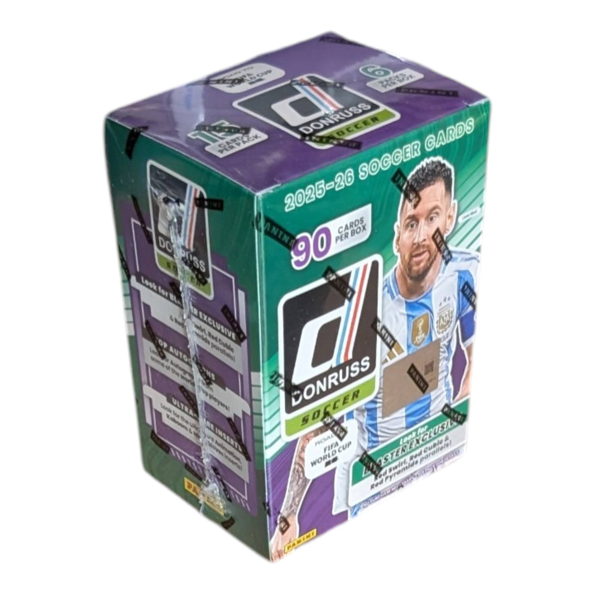 2025-26 Soccer Cards
90 Cards Per Box
Donruss Soccer
Panini Ultra Soccer
Look for FIFA World Cup Parallels
Red Pyramids