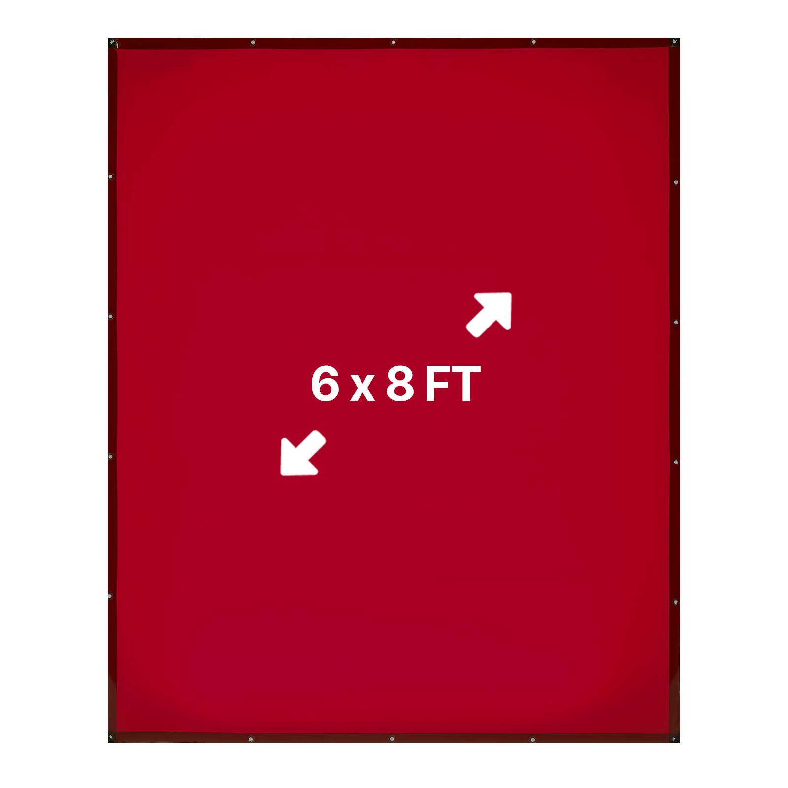 Alt View 4. VEVOR - 2PCS Welding Curtains, 6 x 8FT Welding Screen Curtain, Flame-Resistant Vinyl Safety Protective Screen with 6-Level UV - Red.