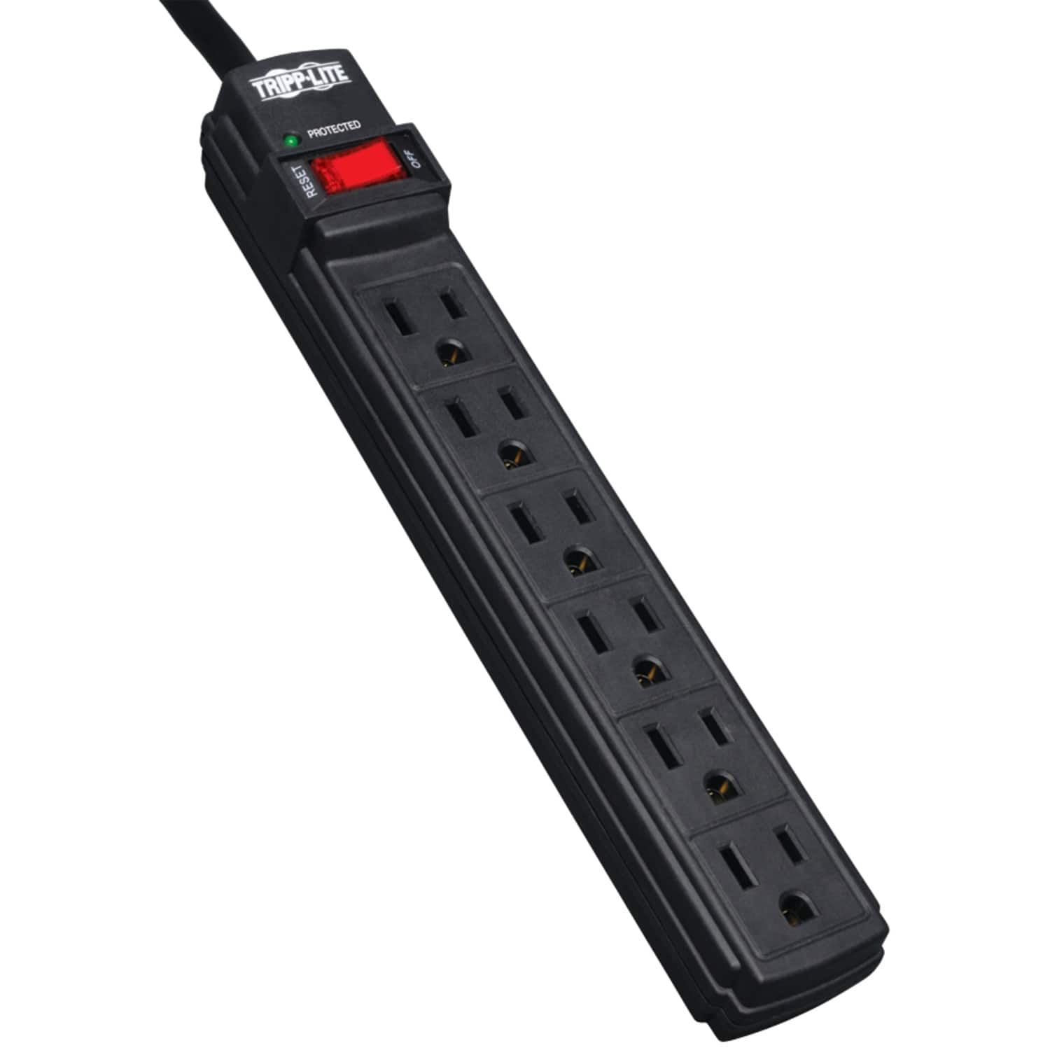 Tripp Lite - By Eaton Tlp6b Protect It! 360-joules Surge Protector, 6 Outlets, 6-ft. Cord, Tlp6b - Black