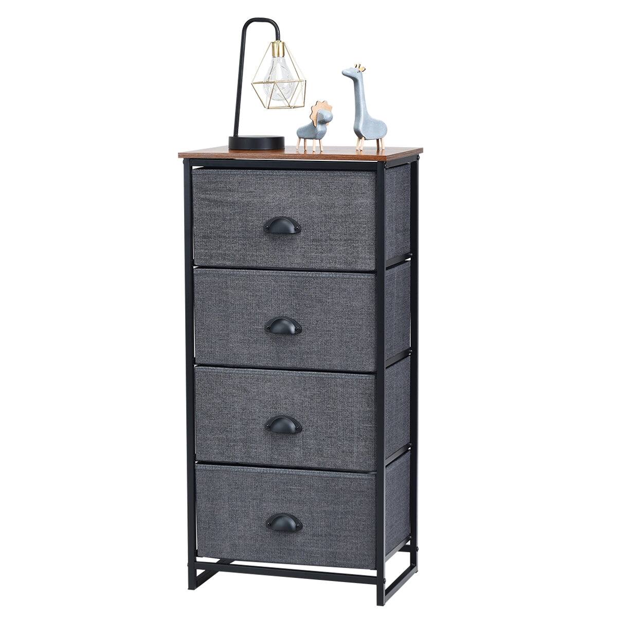 Alt View 3. Boyel Living - Black Dresser Storage Tower Sturdy Steel Frame with and Fabric Drawers - Black.