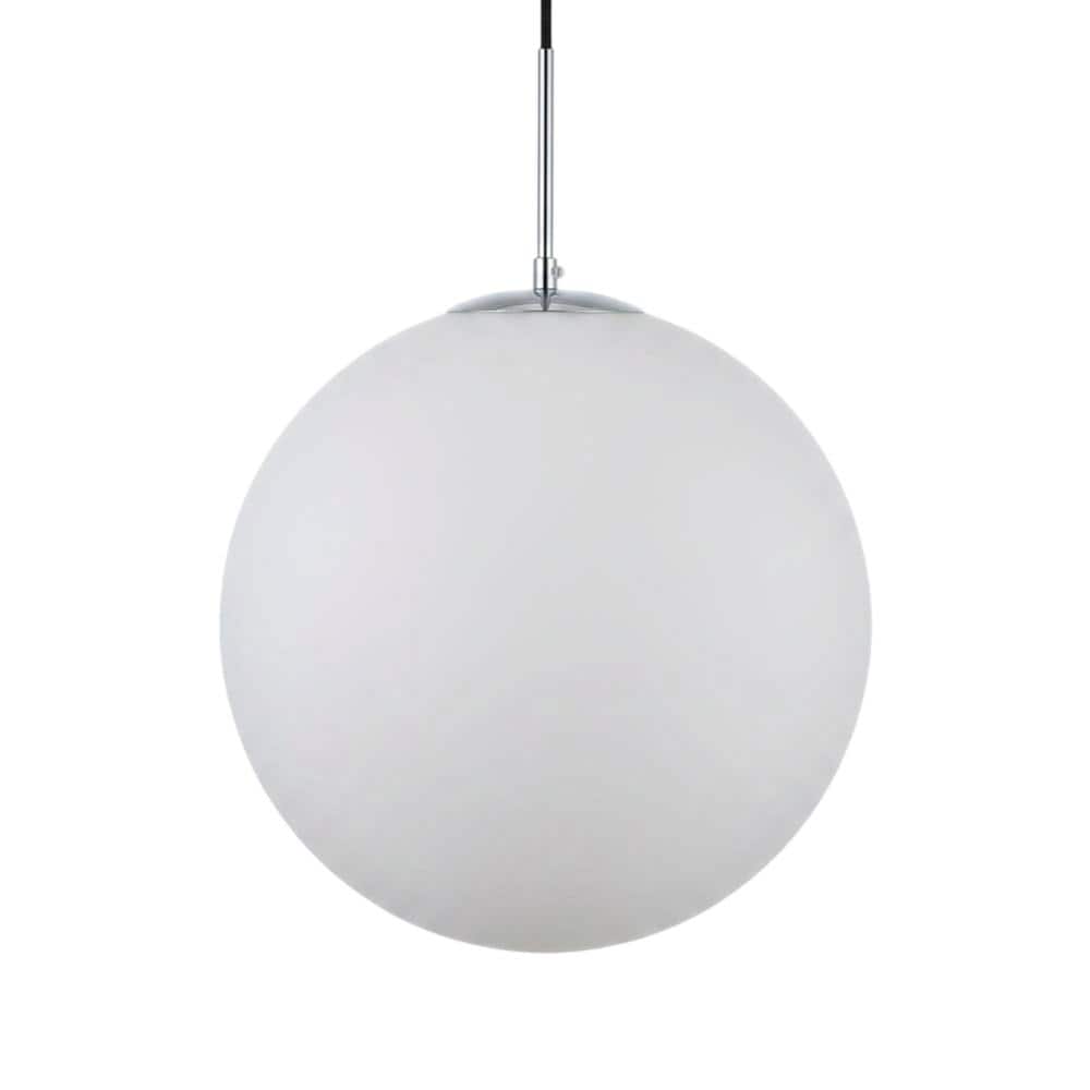 Living District - Baxter 1 Light Chrome Pendant With Frosted White Glass - Chrome And Frosted White price history on PriceWatchPro