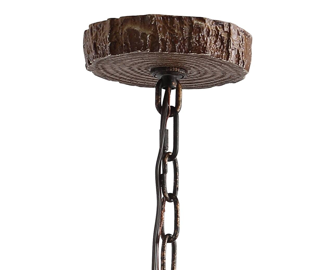 Alt View 5. Jonathan Y - Speller 27" Adjustable Resin Antler 3-Light LED Chandelier, Brown - Brown.