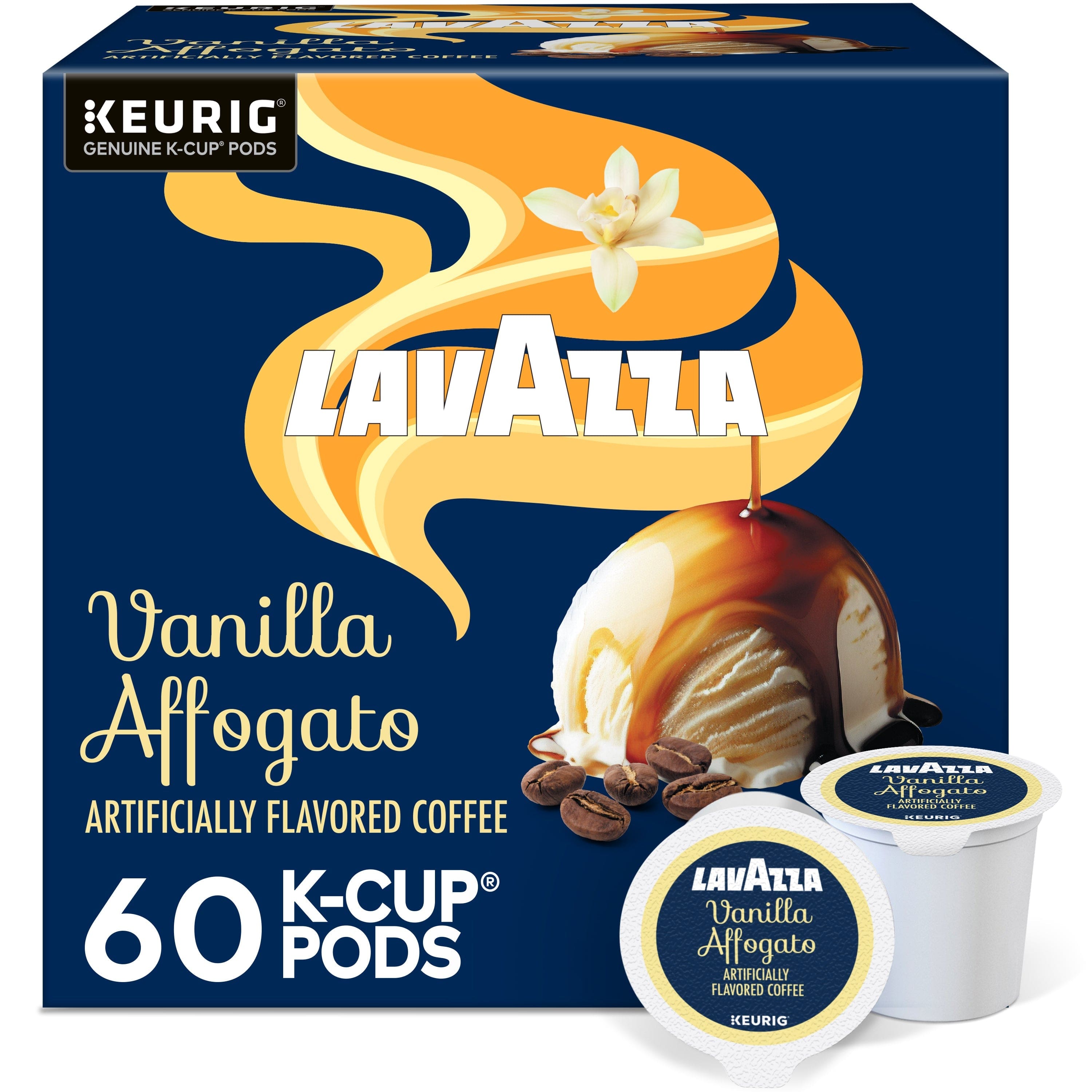 Lavazza - Vanilla Affogato Keurig K-Cup® Pods, Light-Medium Roast, 100% Arabica (60 Pods)