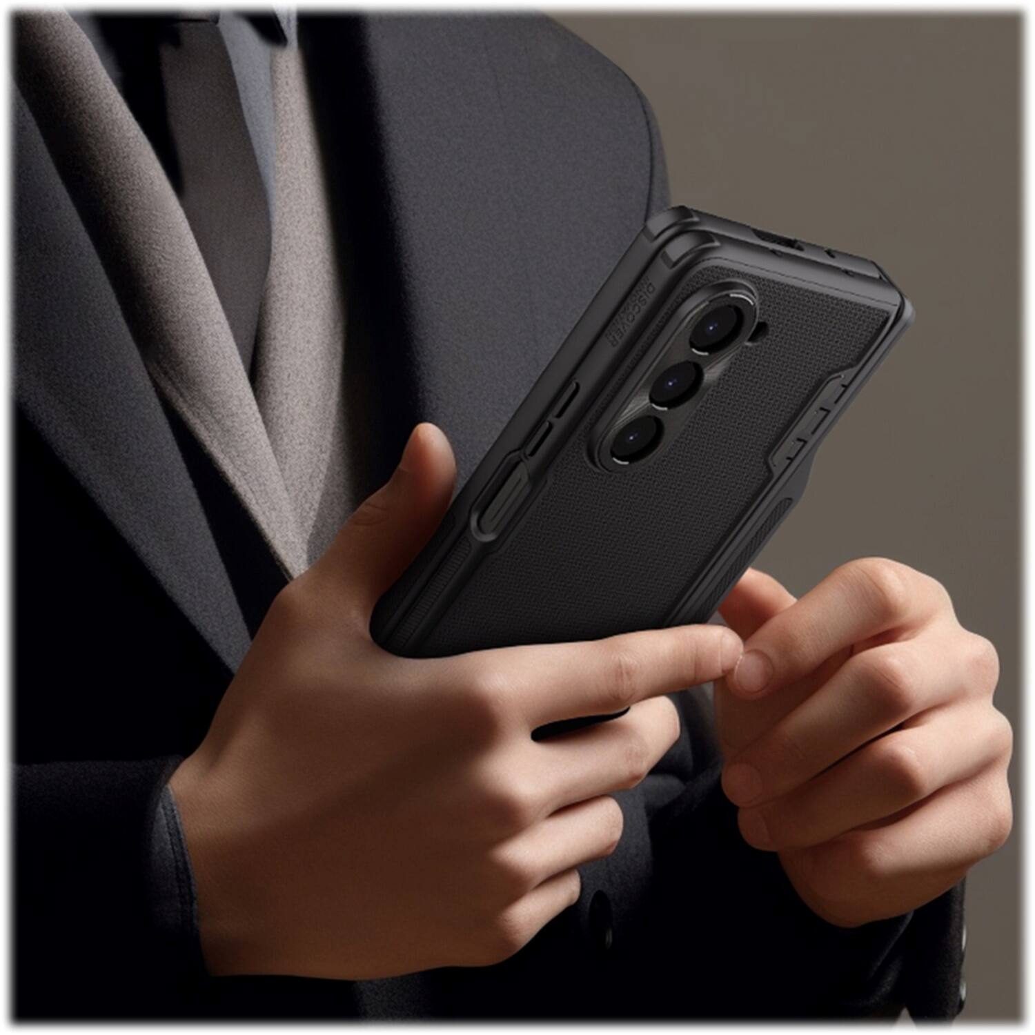 Alt View 16. SaharaCase - GRIP Series with Kickstand and Stylus Compatibility Case for Samsung Galaxy Z Fold5 - Black.