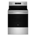 Whirlpool - 30 in. Wide 5 elements 5.3 cu. ft. Freestanding Electric Range with Air Cook Technology, No Preheat Air Fry, Self Clean - Stainless Steel