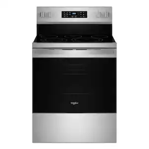 Whirlpool - 5.3 Cu. Ft. Freestanding Electric Range with Air Cooking Technology, No Preheat Air Fry and Air Baking and Self Clean - Stainless Steel