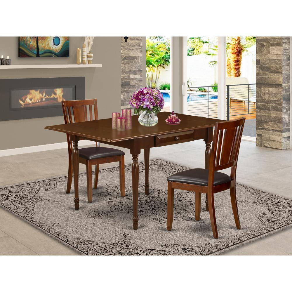 Left. East West Furniture - Dining Room Set Mahogany - Brown.