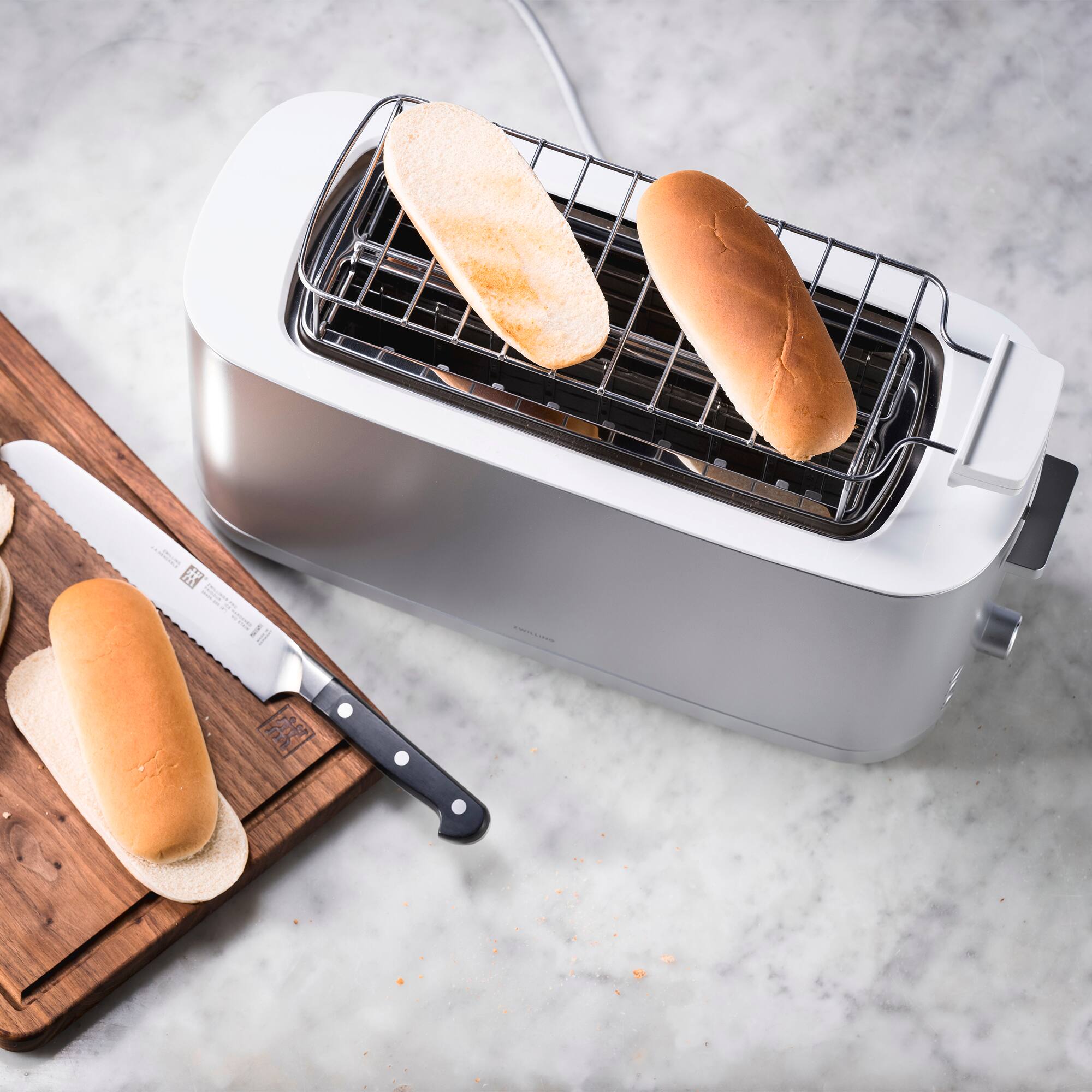 Alt View 1. ZWILLING - ZWILLING Enfinigy Toaster Bun Warmer - Long - White - White.