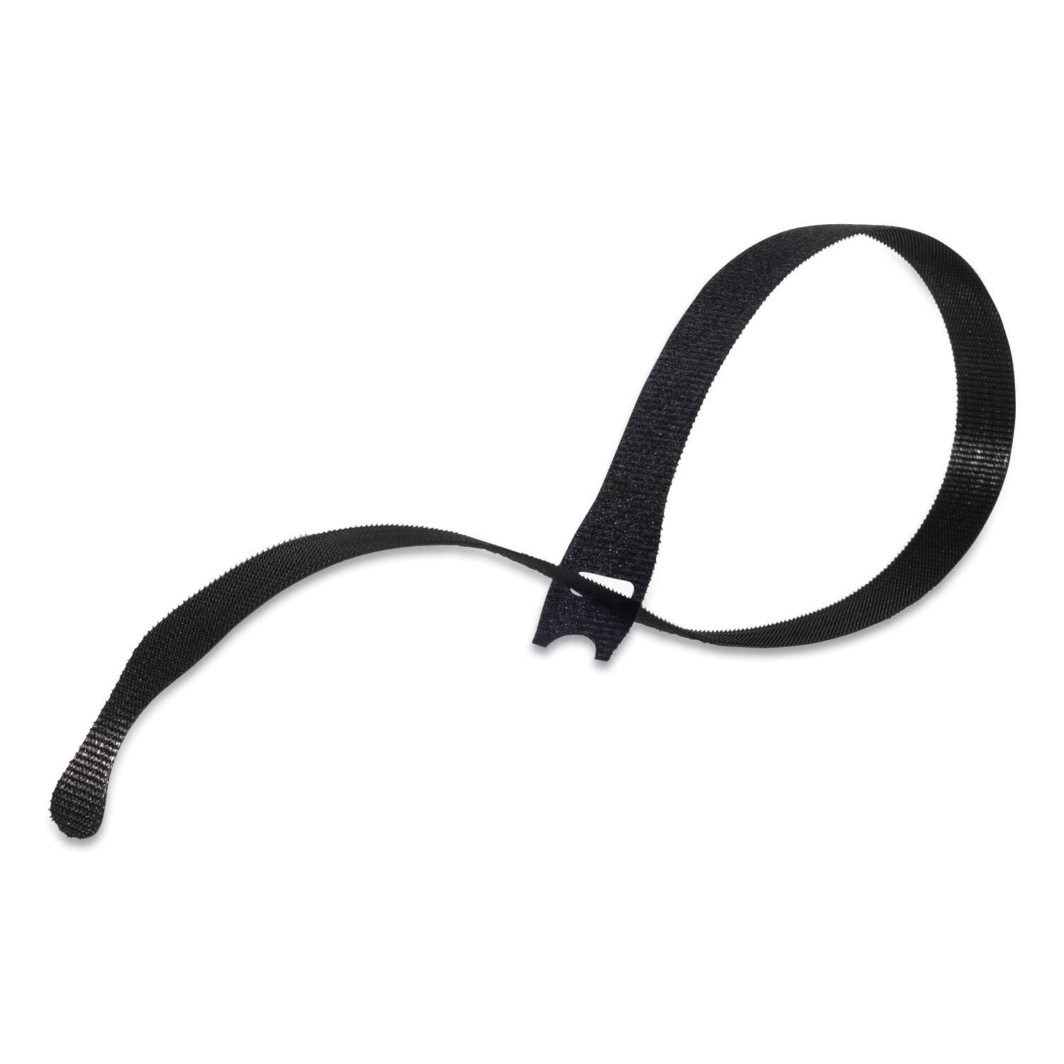 Alt View 2. Velcro - Velcro 94257 ONE-WRAP 0.5 in. x 15 in. Pre-Cut Thin Ties - Black/Gray (30/Pack) - Black; Gray.