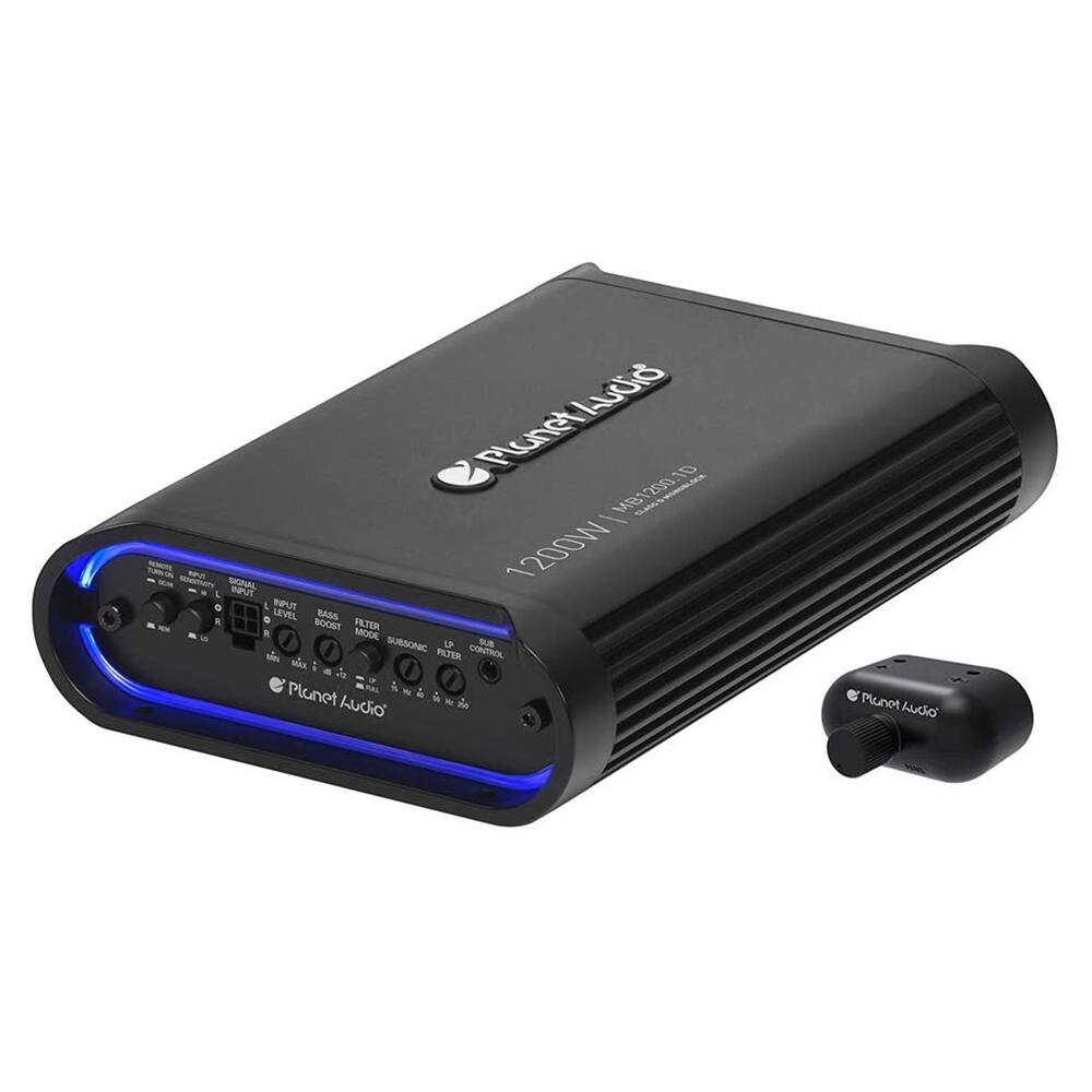 Planet Audio  
MB1200.10  
1200W  
VBS 255.10  

INPUT  
L  
R  

BASS LEVEL  
BOOST  

FILTER MODE  
SUBSONIC FILTER  
LP FILTER  

SUB CONTROL  

PLANET AUDIO