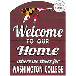 Jardine - Washington College Shoremen 16'' x 22'' Indoor/Outdoor Marquee Sign - Maroon
