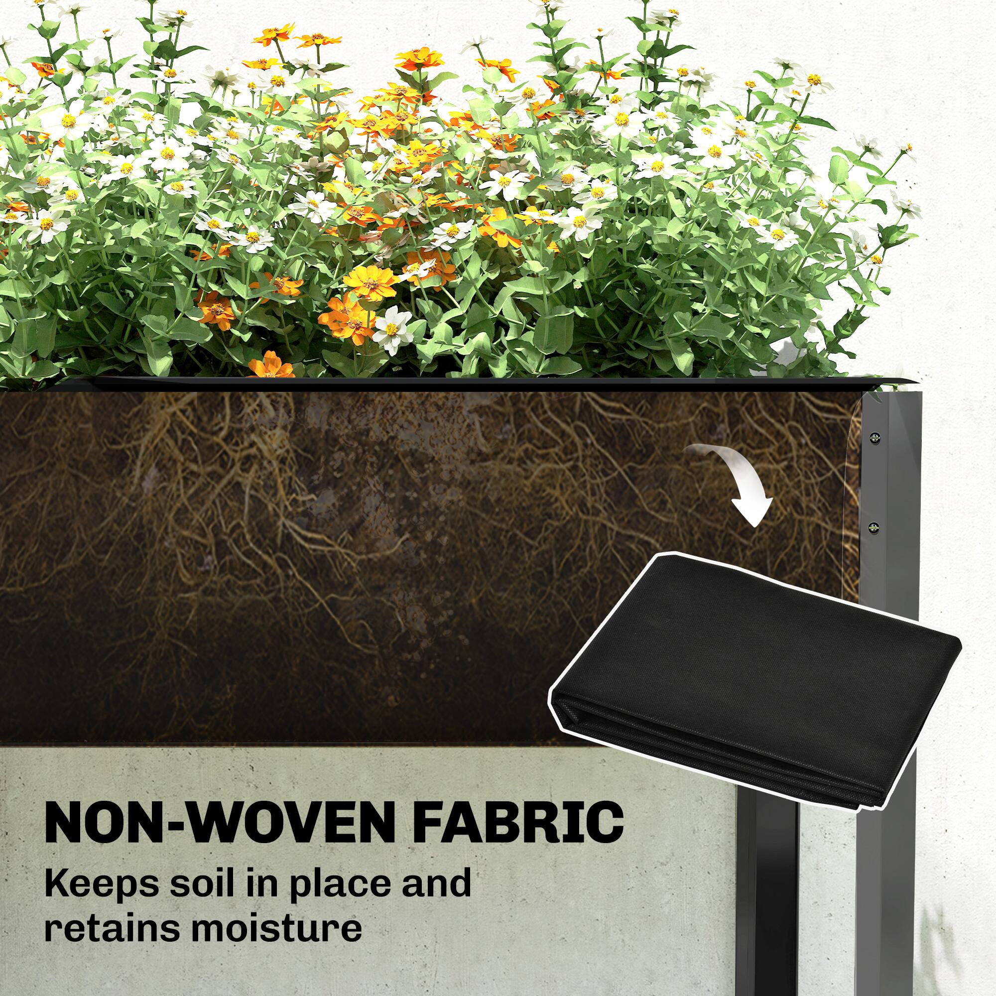 NON-WOVEN FABRIC  
Keeps soil in place and retains moisture