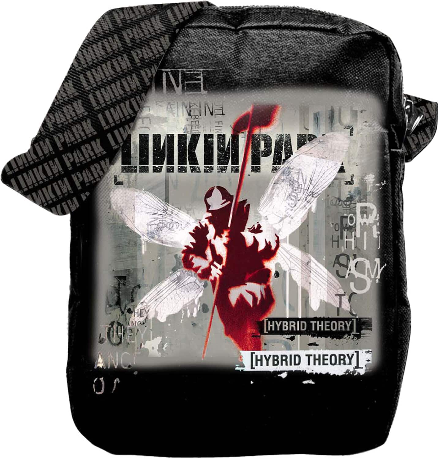 PopMarket - Linkin Park - Rocksax - Linkin Park - Hybrid Theory - Crossbody Bag with Stash Pockets (Black) - Multicolor